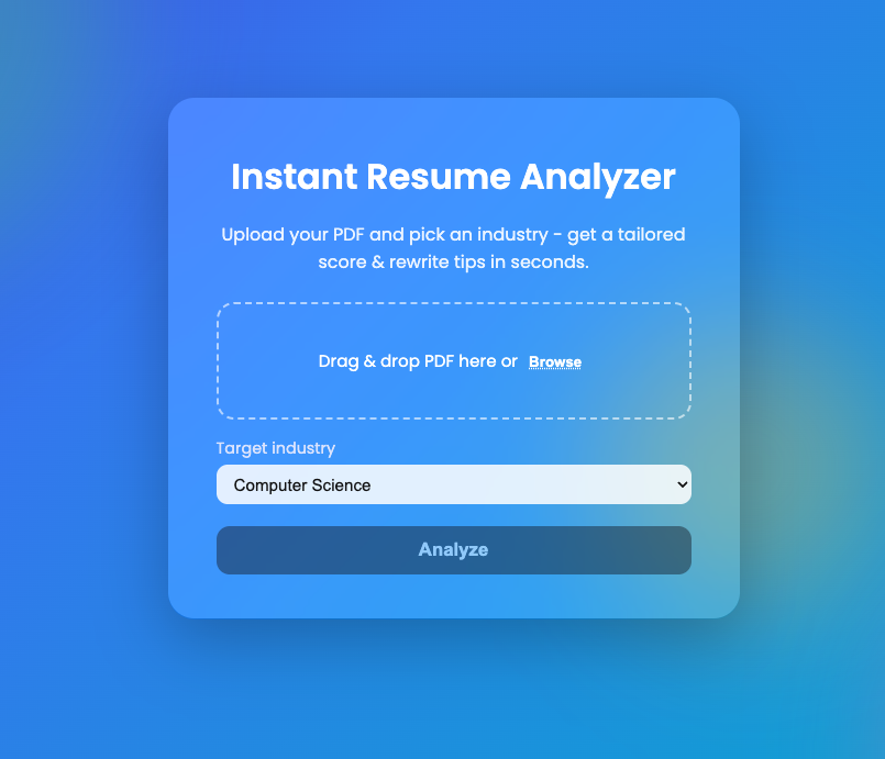 Resume Analyzer preview